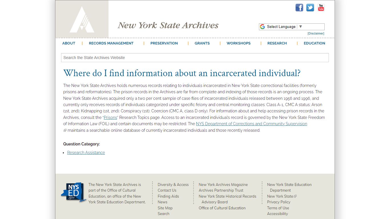 Where do I find information about an incarcerated individual? | New ...